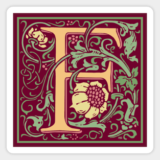 William Morris Vintage Letter F Magnet